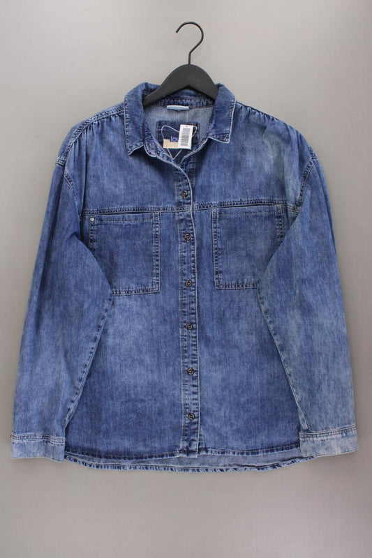 Street One Jeansbluse Gr. 48 Langarm blau