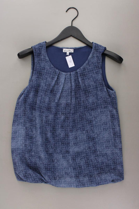 Lisa Tossa Chiffonbluse Gr. S neuwertig Ärmellos blau aus Polyester