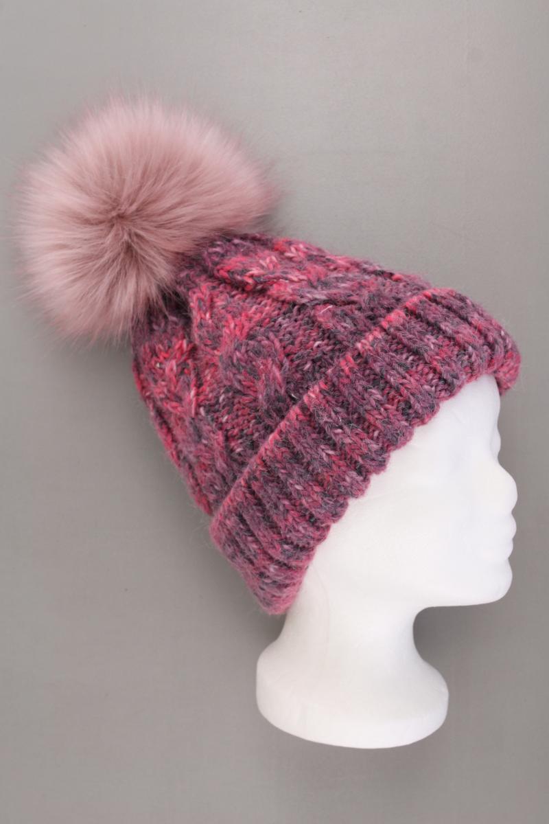Mütze mit Wolle pink