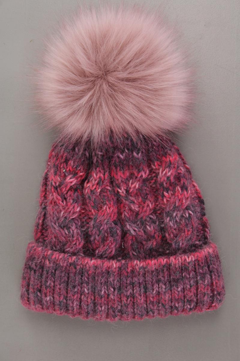 Mütze mit Wolle pink
