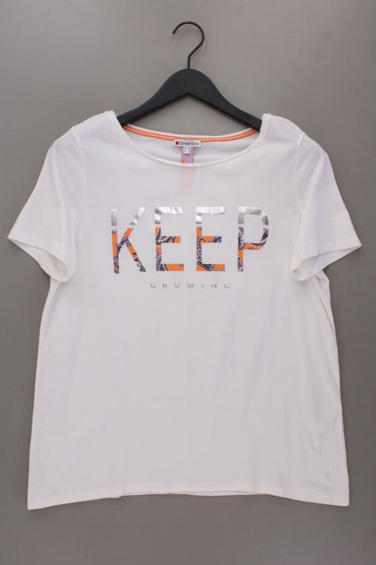 Street One Printshirt Gr. 42 neuwertig Kurzarm weiß