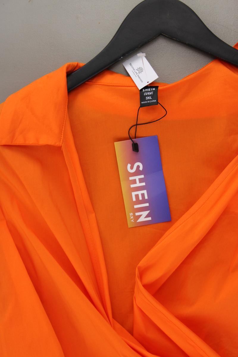 Shein Crop Bluse Gr. XXL neu mit Etikett Langarm orange aus Baumwolle