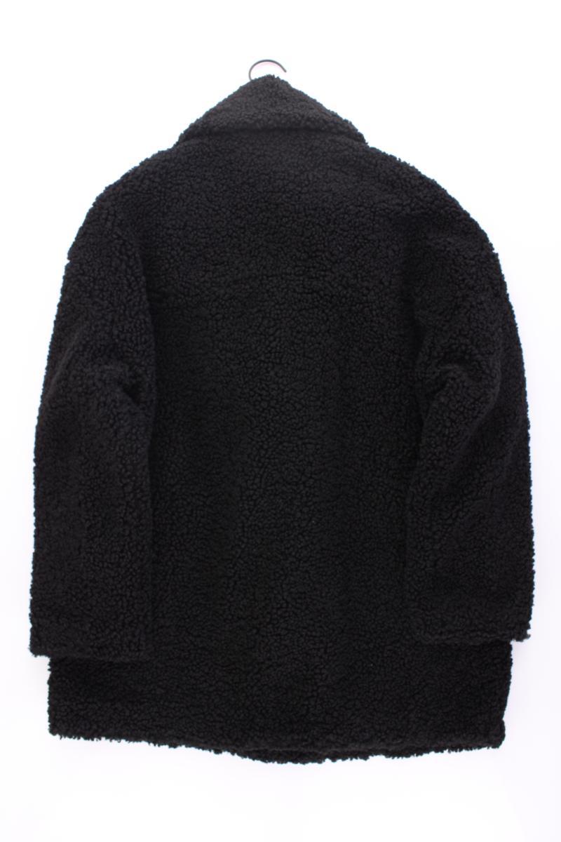 H&M Kunstfellmantel Gr. 48 schwarz