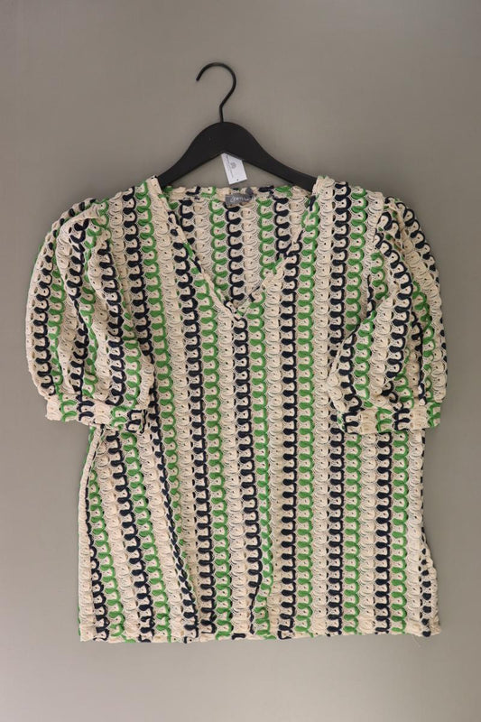 Geisha Häkelshirt Gr. 42 Kurzarm grün aus Polyester