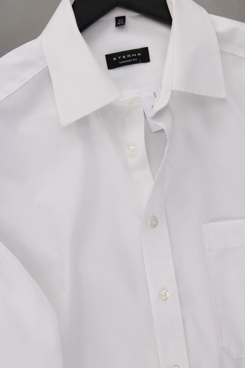 Eterna Langarmhemd für Herren Gr. Hemdgröße 40 weiß aus Baumwolle