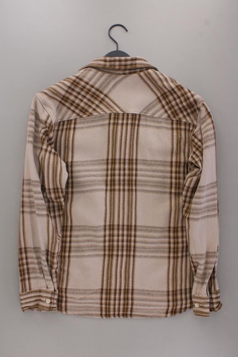 Pull&Bear Flanell Hemd für Herren Gr. M kariert Langarm braun