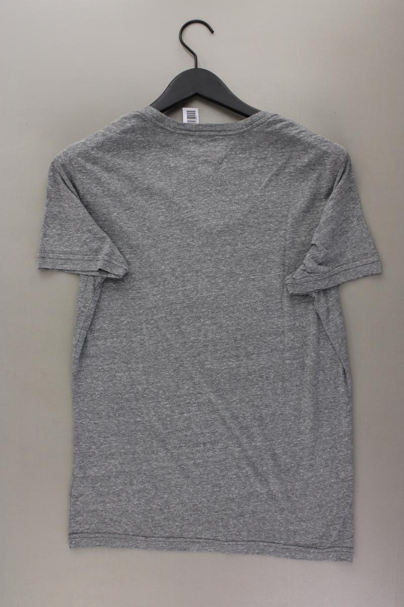 Hilfiger Denim Shirt mit V-Ausschnitt für Herren Gr. S Kurzarm grau