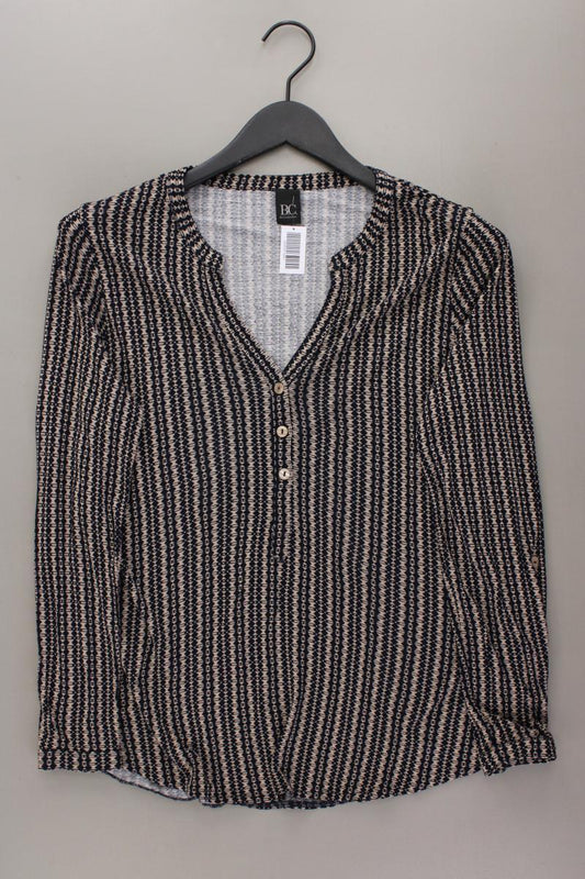 Best Connections Shirt mit V-Ausschnitt Gr. 38 geometrisches Muster Langarm blau
