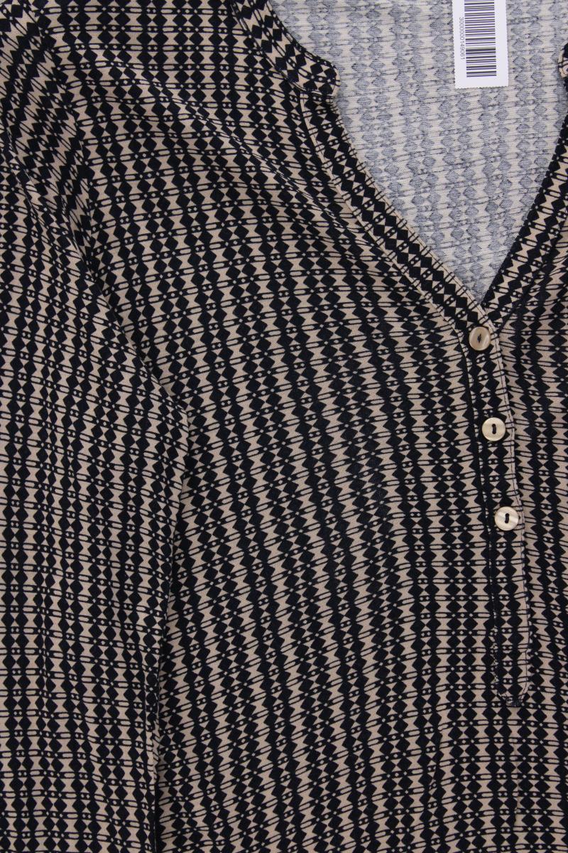 Best Connections Shirt mit V-Ausschnitt Gr. 38 geometrisches Muster Langarm blau