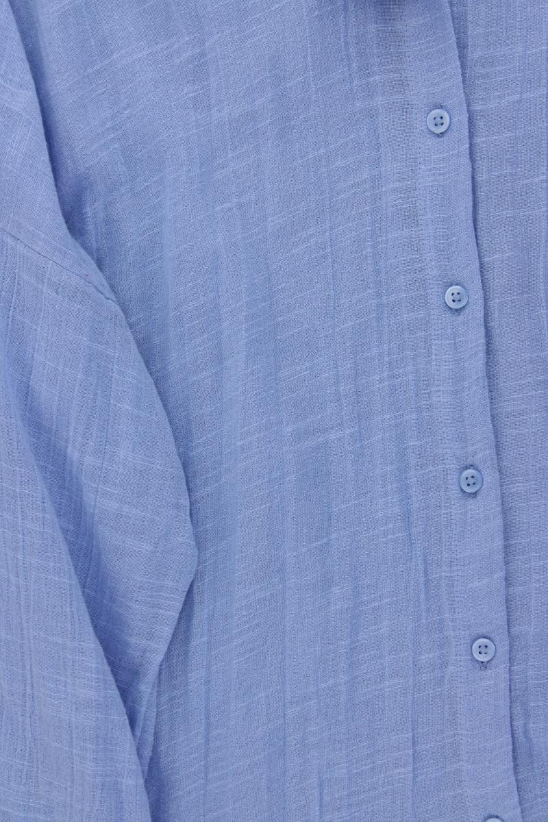 Primark Bluse Gr. L neu mit Etikett Langarm blau aus Baumwolle