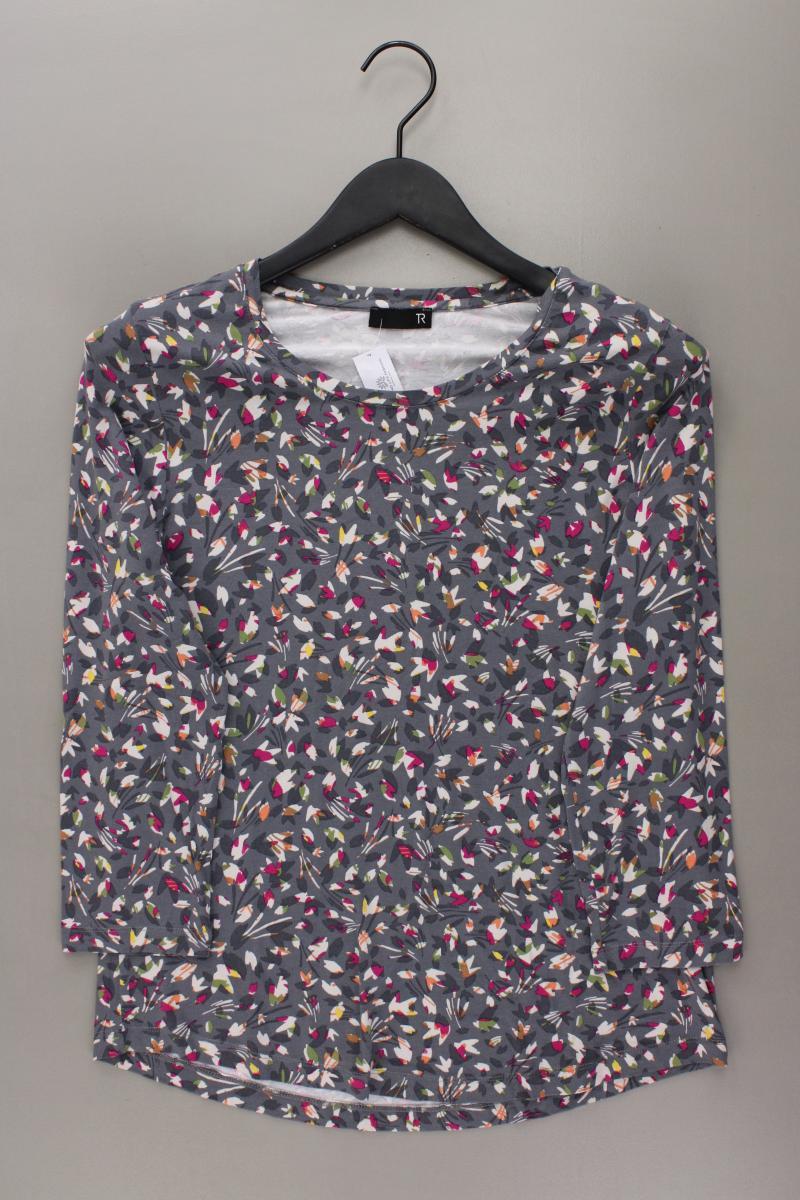 Rabe Printshirt Gr. 40 mit Blumenmuster 3/4 Ärmel mehrfarbig aus Viskose