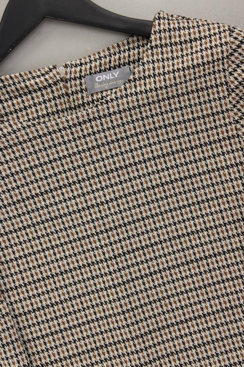 Only Bleistiftkleid Gr. S hahnentritt 3/4 Ärmel braun aus Polyester