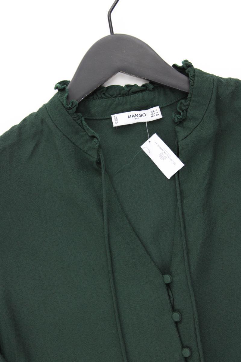 Mango Langarmbluse Gr. S olivgrün