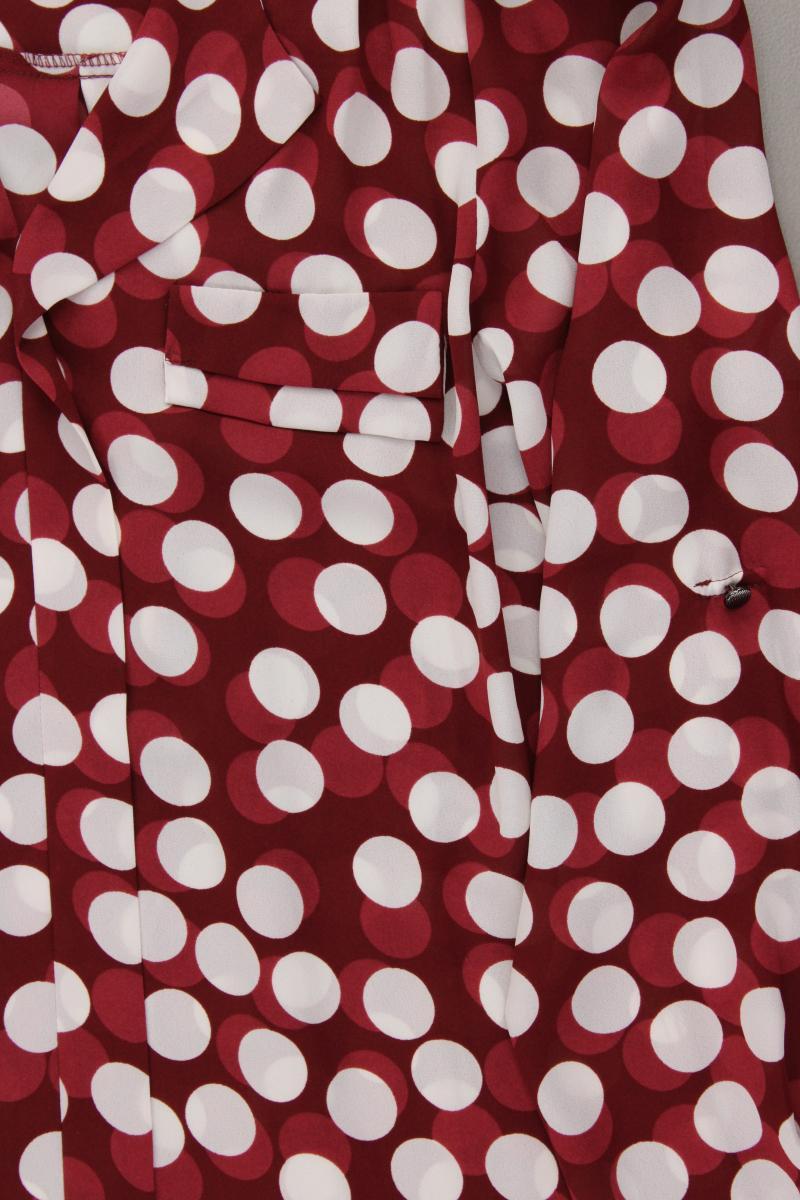 Thom by Thomas Rath Langarmbluse Gr. 36 gepunktet neuwertig rot aus Polyester