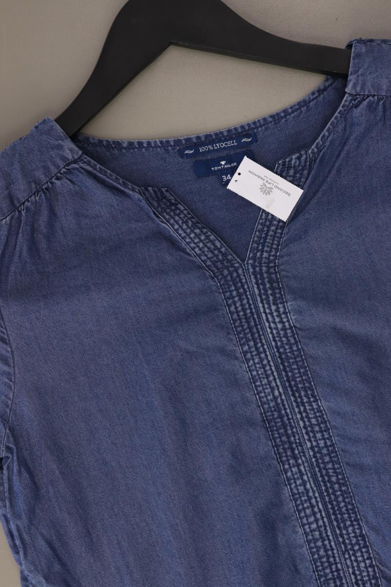 Tom Tailor Kurzarmkleid Gr. 34 blau