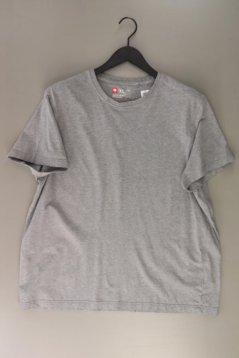 Engelbert + Strauss T-Shirt für Herren Gr. XL Kurzarm grau aus Baumwolle