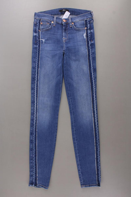 7 For All Mankind Skinny Jeans Gr. W26 blau aus Baumwolle