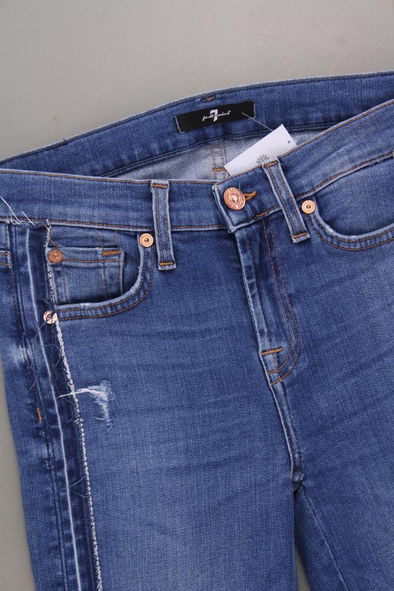 7 For All Mankind Skinny Jeans Gr. W26 blau aus Baumwolle