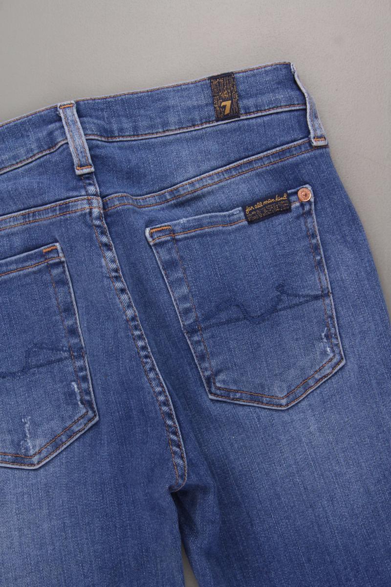 7 For All Mankind Skinny Jeans Gr. W26 blau aus Baumwolle