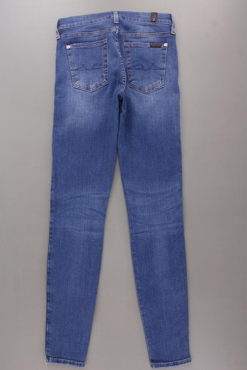 7 For All Mankind Skinny Jeans Gr. W26 blau aus Baumwolle