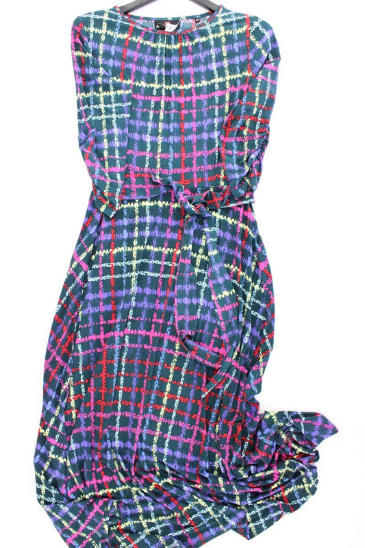 Monnari Maxikleid Gr. 40 mit Gürtel 3/4 Ärmel mehrfarbig aus Polyester