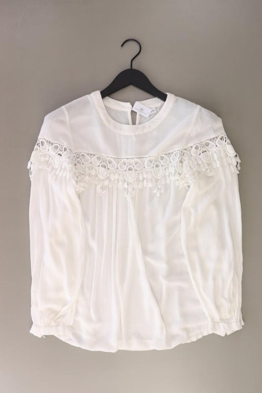 Aniston Langarmbluse Gr. 38 weiß aus Viskose