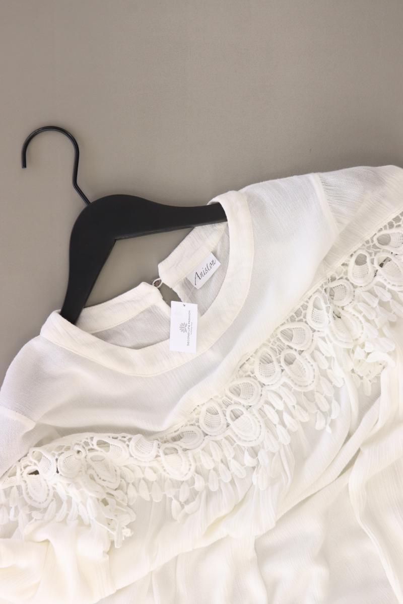 Aniston Langarmbluse Gr. 38 weiß aus Viskose