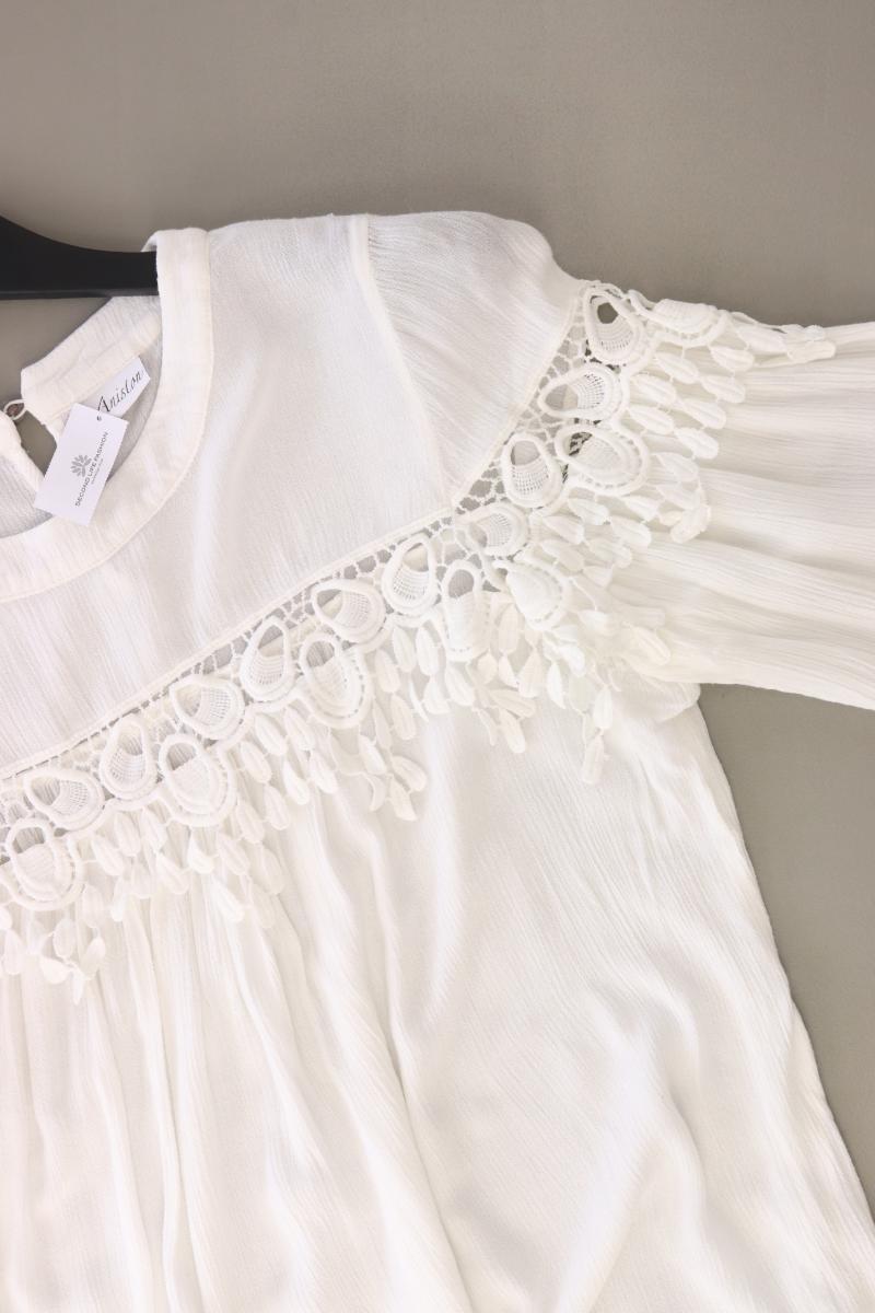 Aniston Langarmbluse Gr. 38 weiß aus Viskose