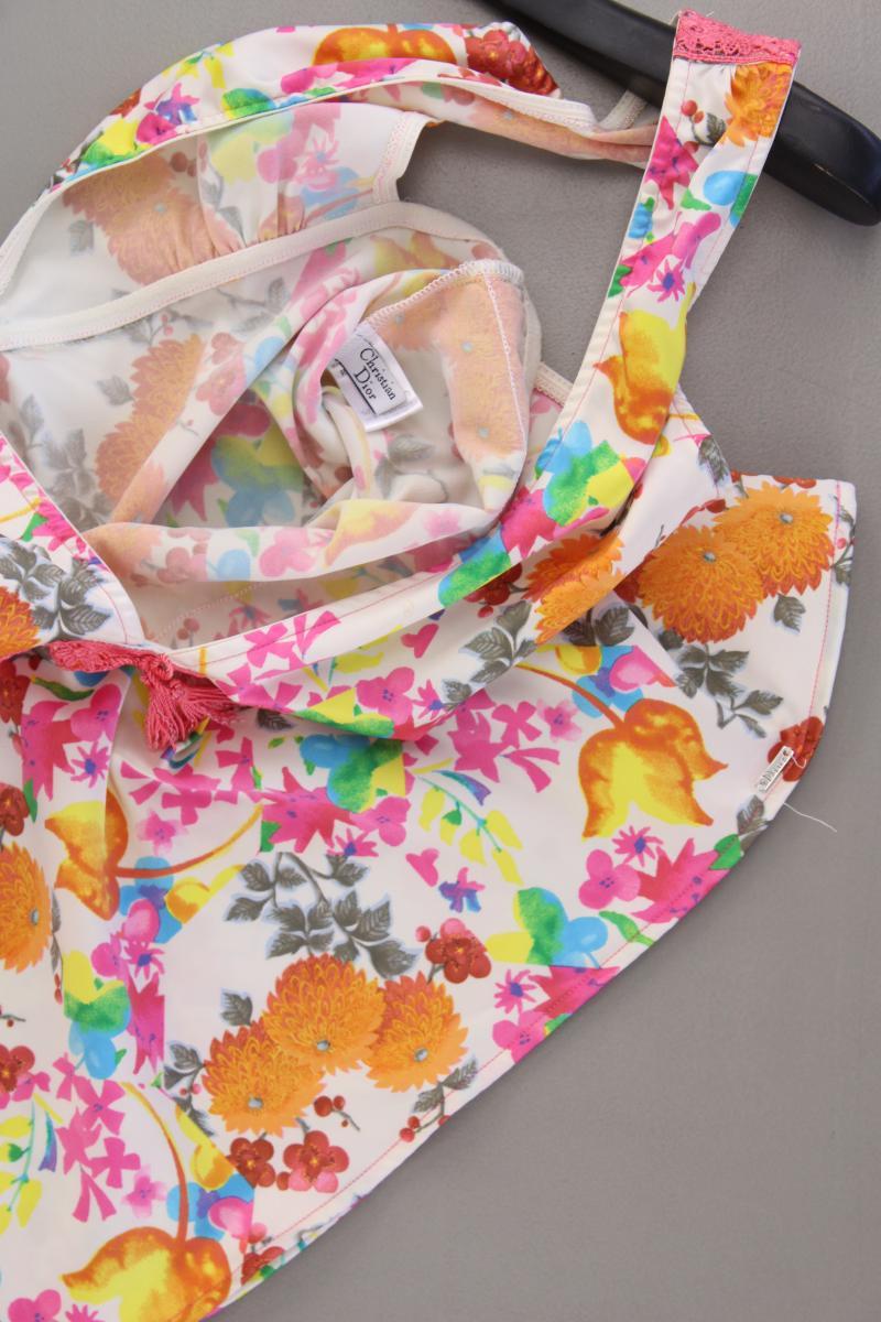 Christian Dior Trägertop Gr. 38 mit Blumenmuster Vintage mehrfarbig
