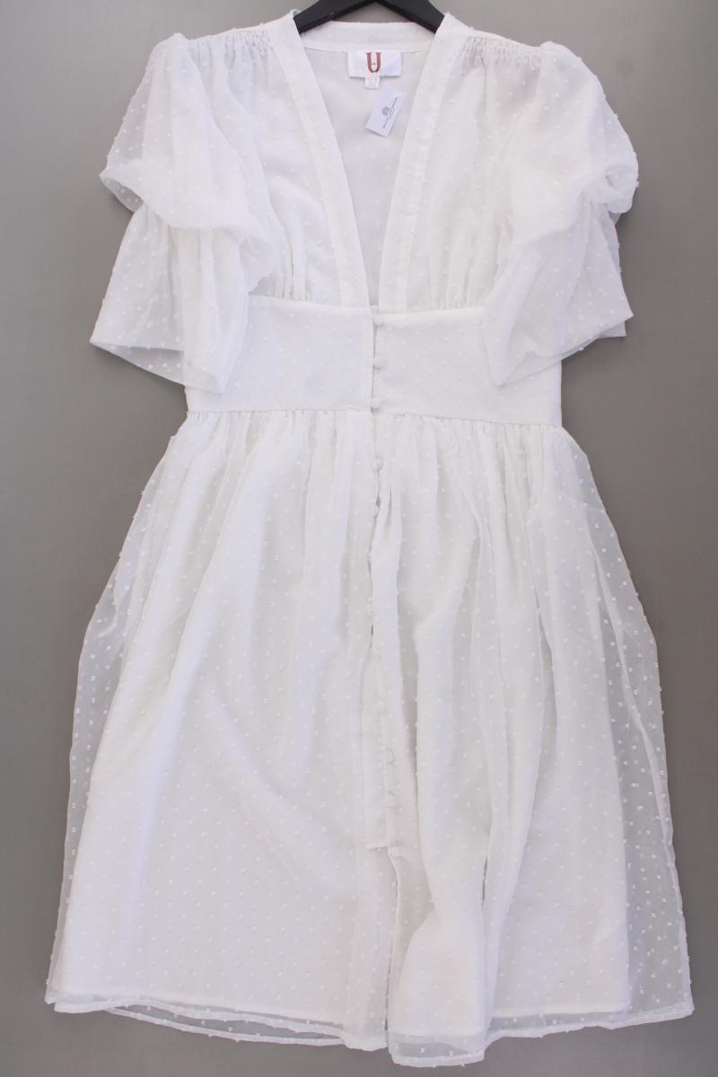 Forever Unique Chiffonkleid Gr. 38 3/4 Ärmel weiß aus Polyester