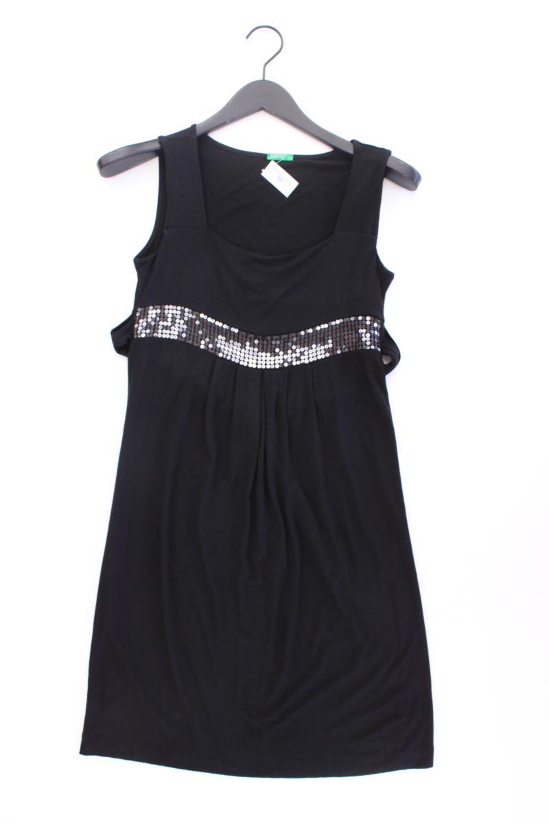 United Colors of Benetton Jerseykleid Gr. S Ärmellos mit Pailletten schwarz