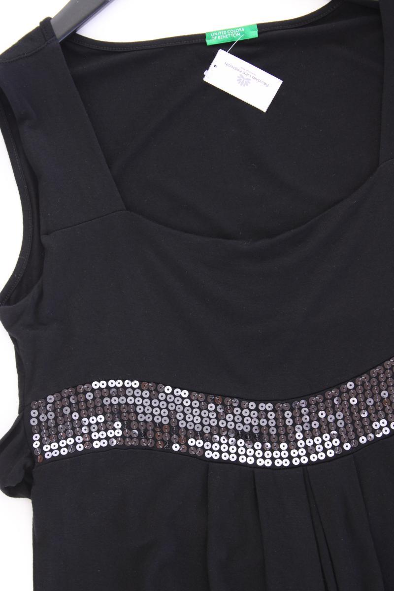 United Colors of Benetton Jerseykleid Gr. S Ärmellos mit Pailletten schwarz