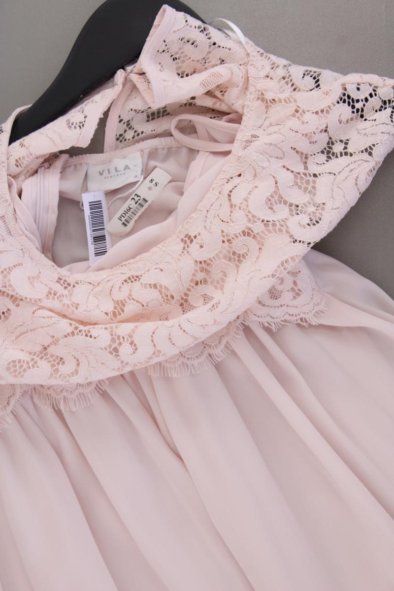 Vila Chiffonkleid Gr. 36 Ärmellos rosa aus Polyester