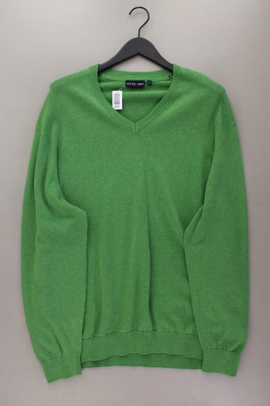 Otto Kern Feinstrickpullover für Herren Gr. XXL grün aus Baumwolle