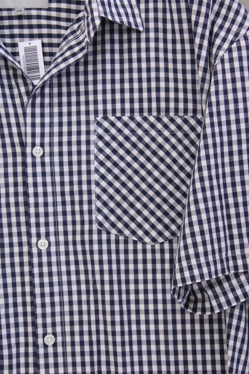 Carhartt Karohemd für Herren Gr. XXL kariert Kurzarm blau aus Baumwolle