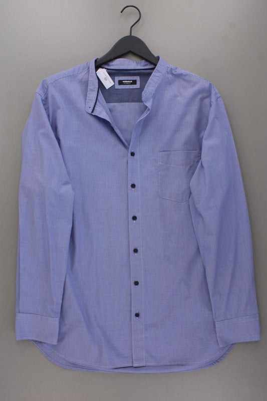 Walbusch Langarmhemd für Herren Gr. Hemdgröße 47/48 blau aus Baumwolle