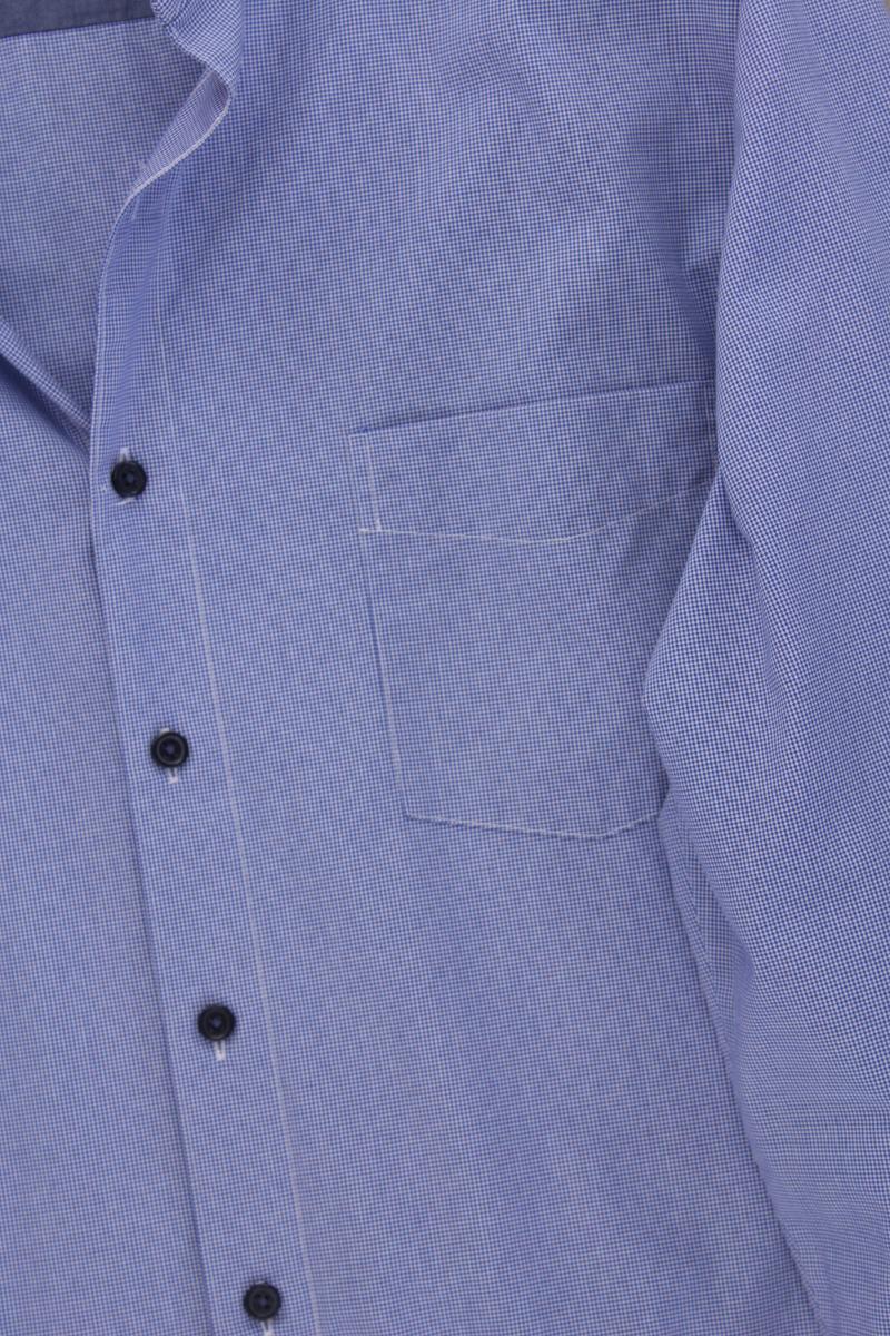 Walbusch Langarmhemd für Herren Gr. Hemdgröße 47/48 blau aus Baumwolle