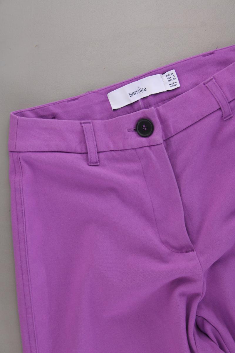 Bershka Stoffhose Gr. 34 lila aus Polyester
