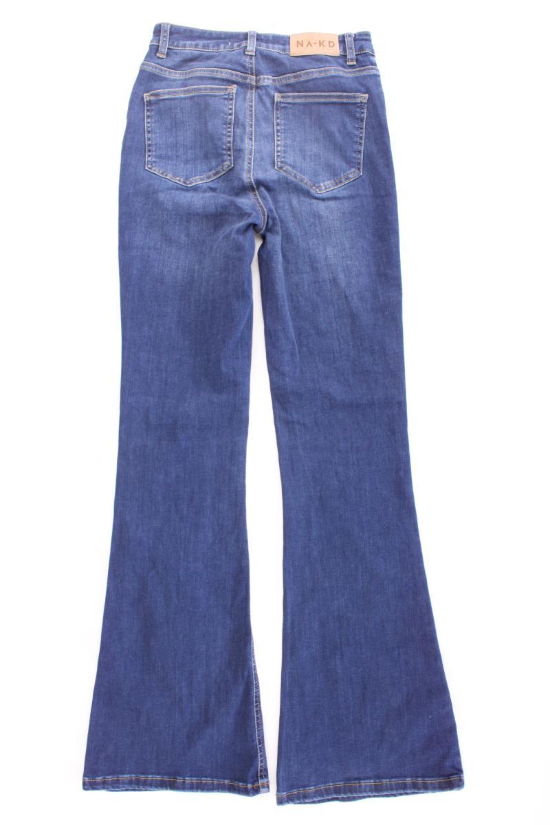 NA-KD Jeans Schlaghose Gr. 36 blau aus Baumwolle
