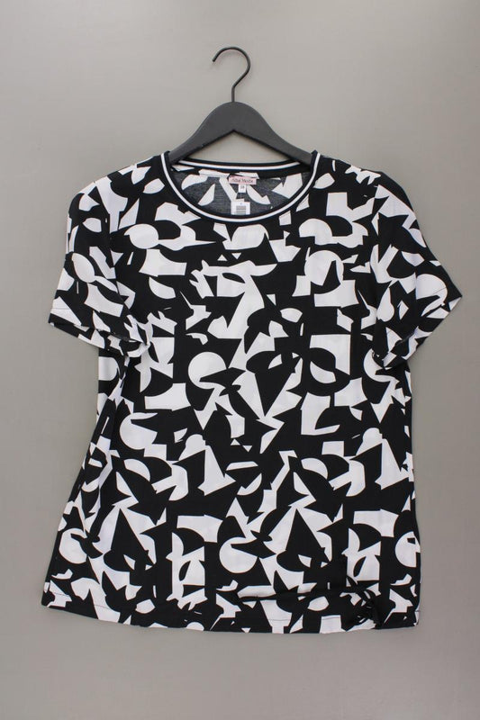 Alba Moda Kurzarmbluse Gr. 38 geometrisches Muster schwarz aus Viskose