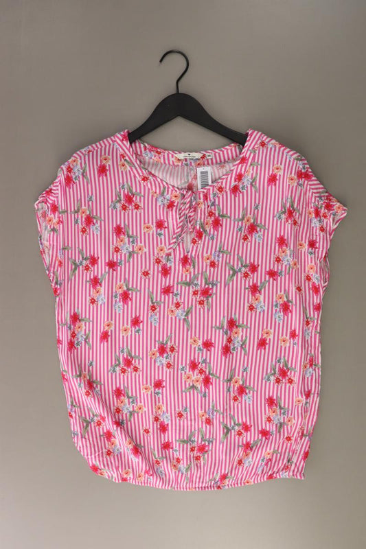 Tom Tailor Kurzarmbluse Gr. 38 gestreift pink aus Baumwolle