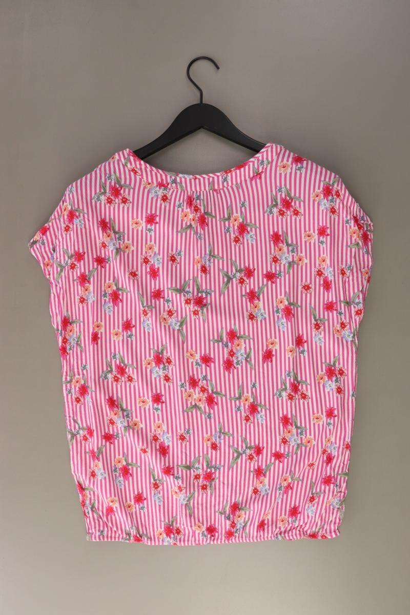 Tom Tailor Kurzarmbluse Gr. 38 gestreift pink aus Baumwolle