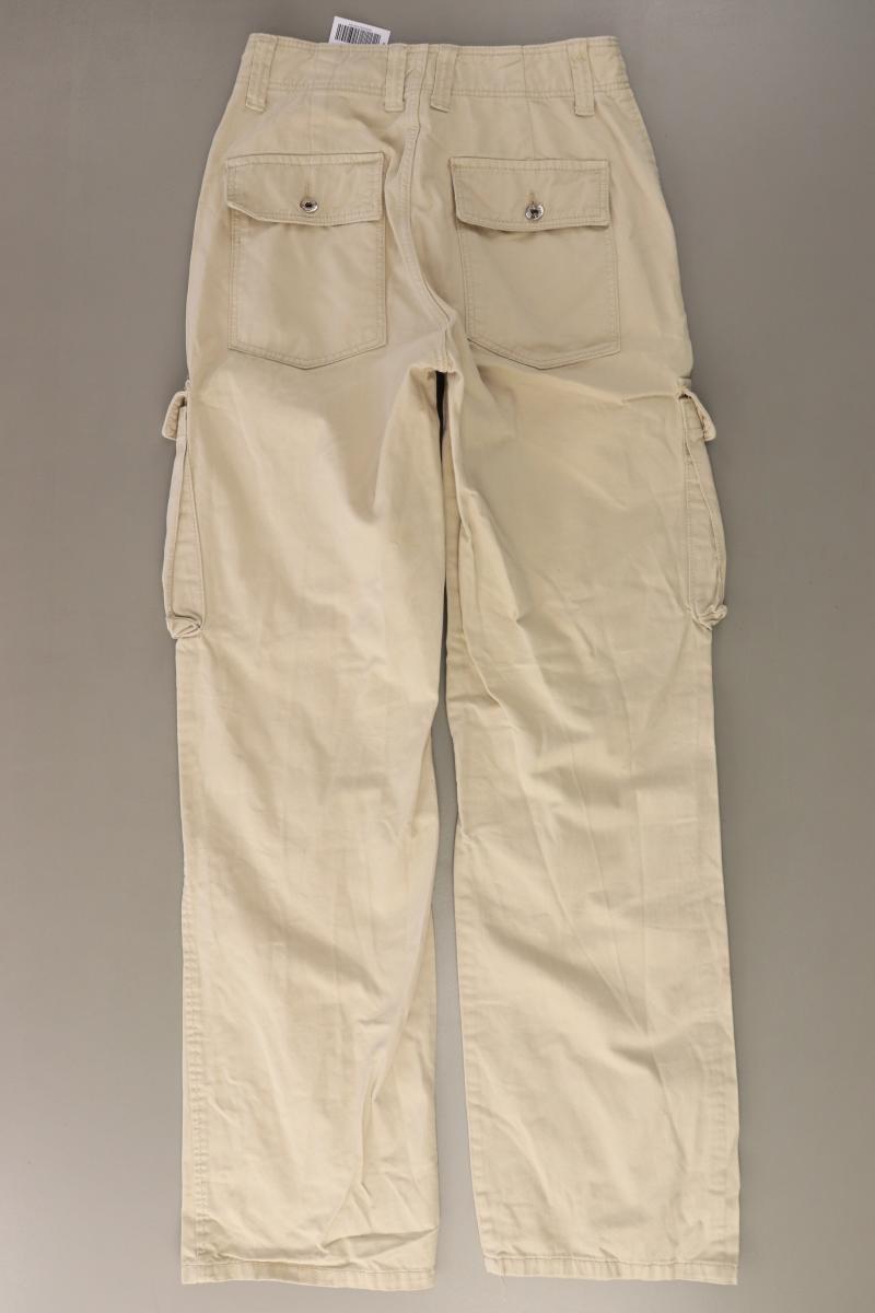 Bershka Cargohose Gr. 32 creme aus Baumwolle
