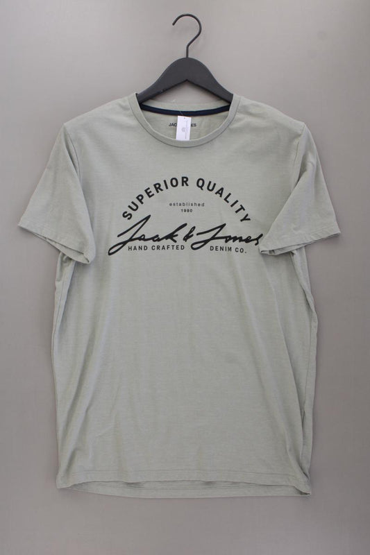 Jack & Jones Printshirt für Herren Gr. L Kurzarm grün