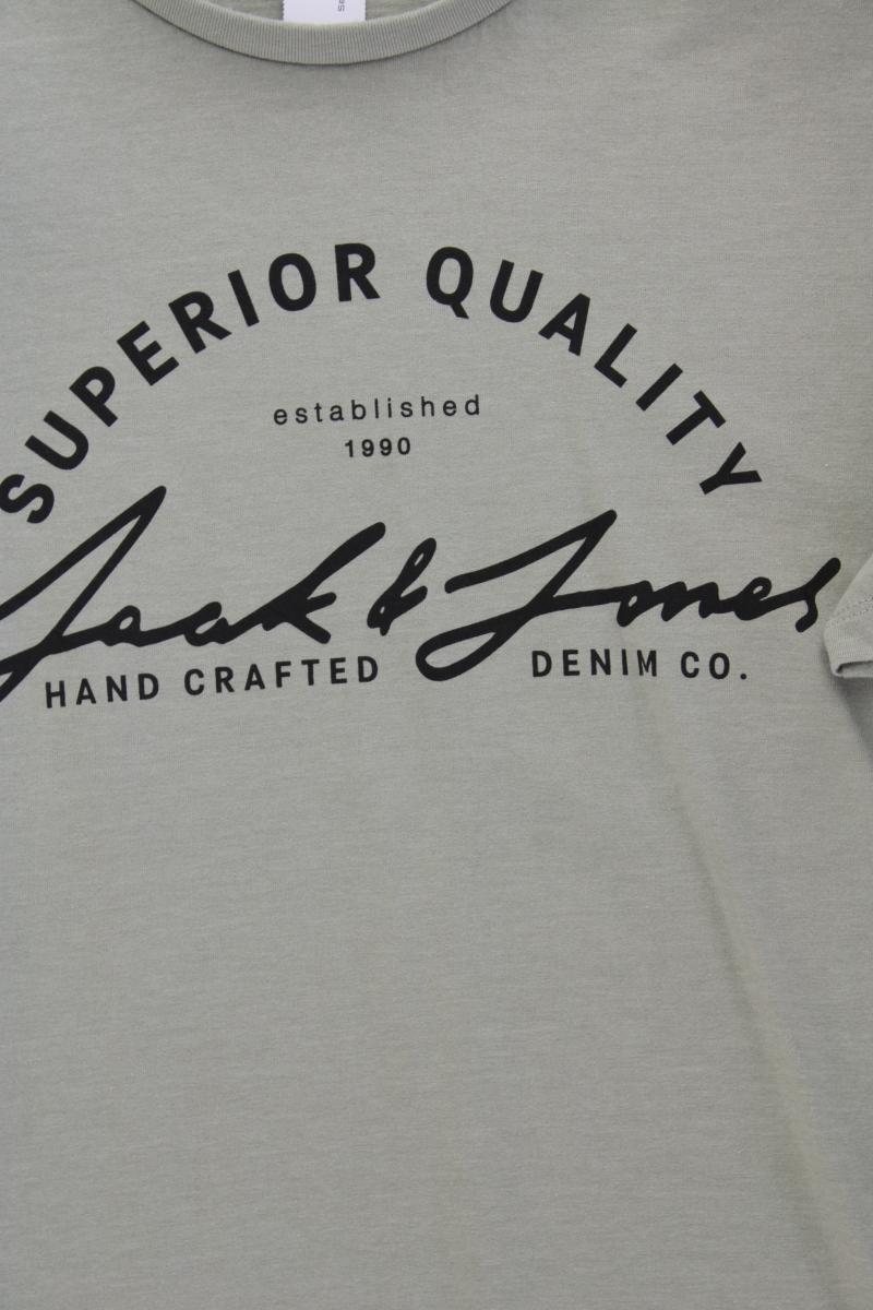 Jack & Jones Printshirt für Herren Gr. L Kurzarm grün