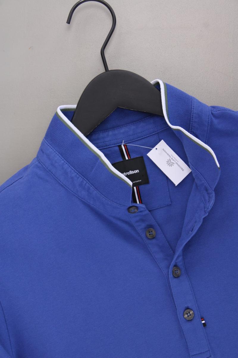 Strellson T-Shirt für Herren Gr. L neuwertig Kurzarm blau aus Baumwolle