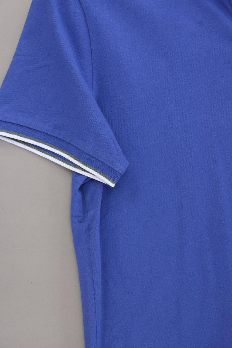 Strellson T-Shirt für Herren Gr. L neuwertig Kurzarm blau aus Baumwolle