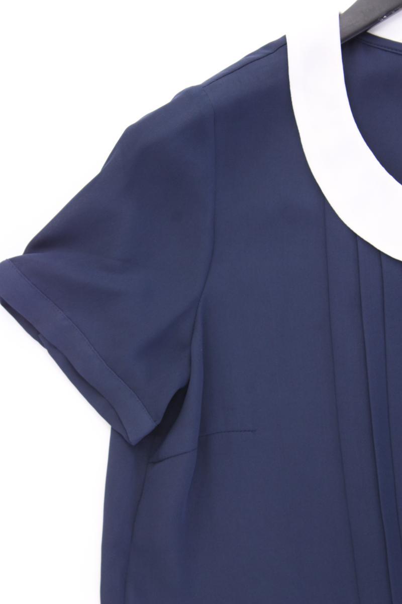 mint & berry Chiffonbluse Gr. 38 Kurzarm blau aus Polyester
