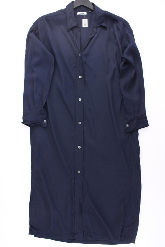 Uniqlo Midikleid Gr. S 3/4 Ärmel blau aus Viskose