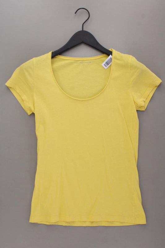 Hallhuber T-Shirt Gr. S Kurzarm gelb aus Baumwolle